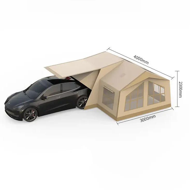 Vorbestellung: MKCAMP™ Tesla / SUV Camping Two Room Oxford Zelt (verbesserte 3. Generation)
