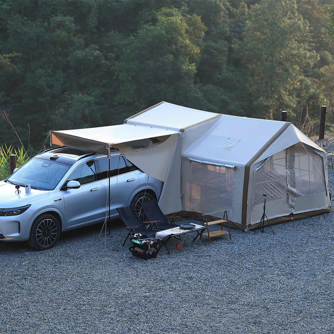 Vorbestellung: MKCAMP™ Tesla / SUV Camping Two Room Oxford Zelt (verbesserte 3. Generation)