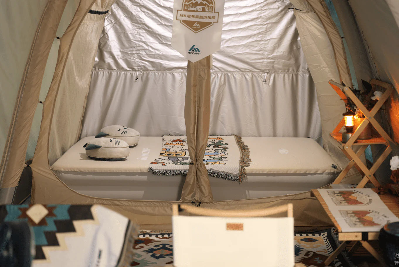 MKCAMP™ aufblasbares Deluxe Campingbett Outdoor
