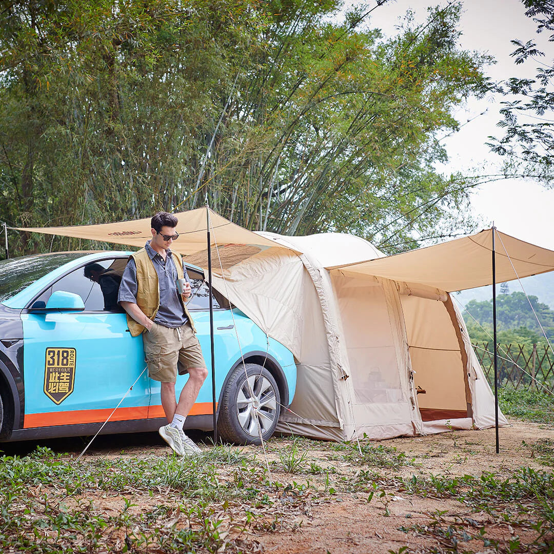 MKCAMP™ Tesla / SUV Camping Two Rooms Oxford Tent