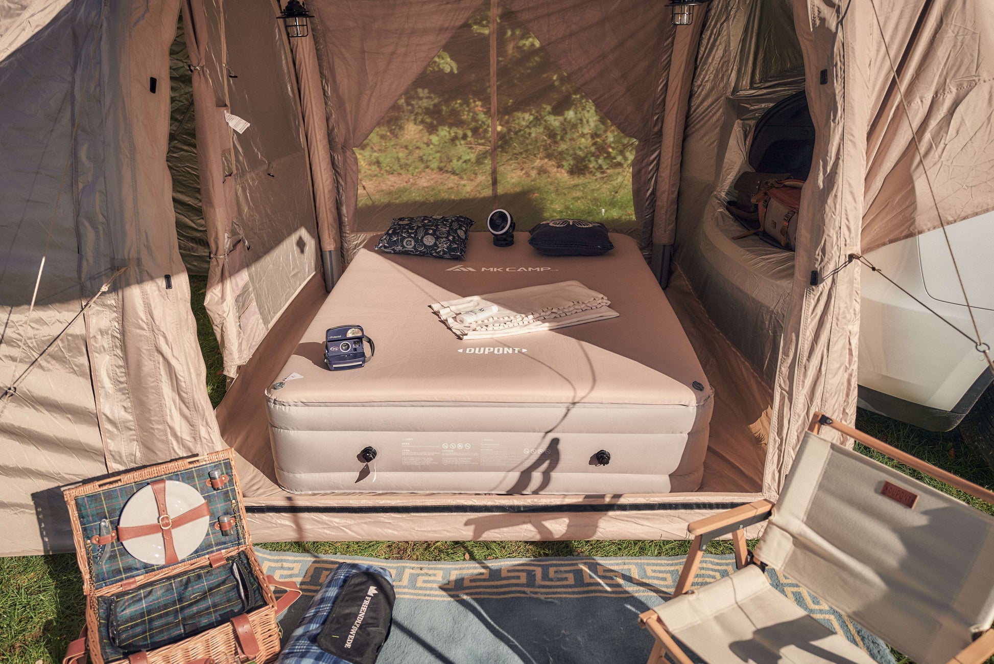 campingbett für zelt MKCAMP™ aufblasbares Deluxe Campingbett Outdoor – EVCamping