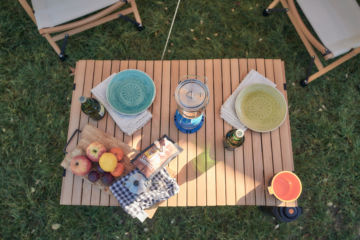 MKCAMP™ foldable solid wood outdoor camping table