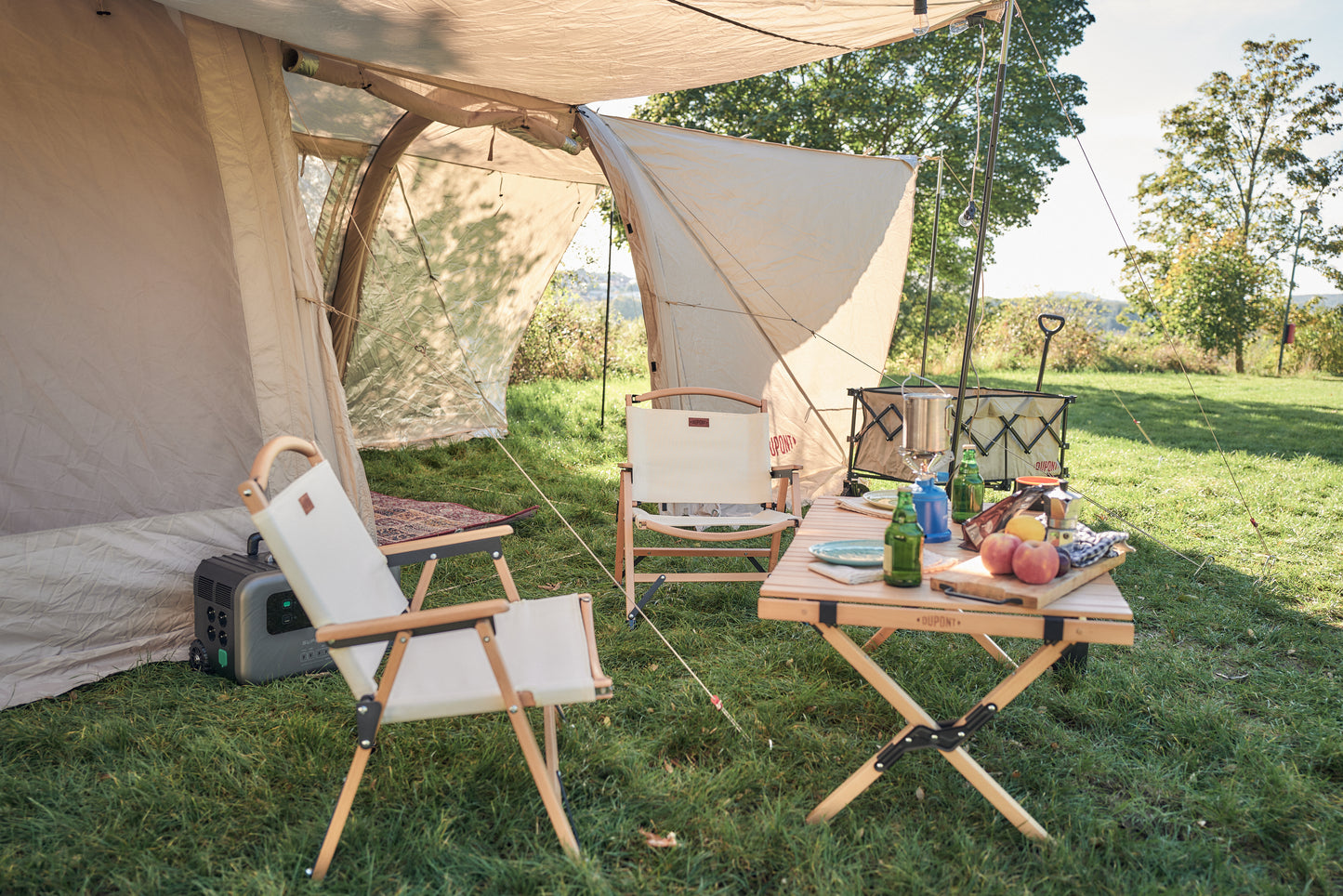 MKCAMP™ Tesla / SUV Camping Two Rooms Oxford Tent