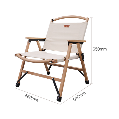 MKCAMP™ Camping Stuhl aus Massivholz Outdoor